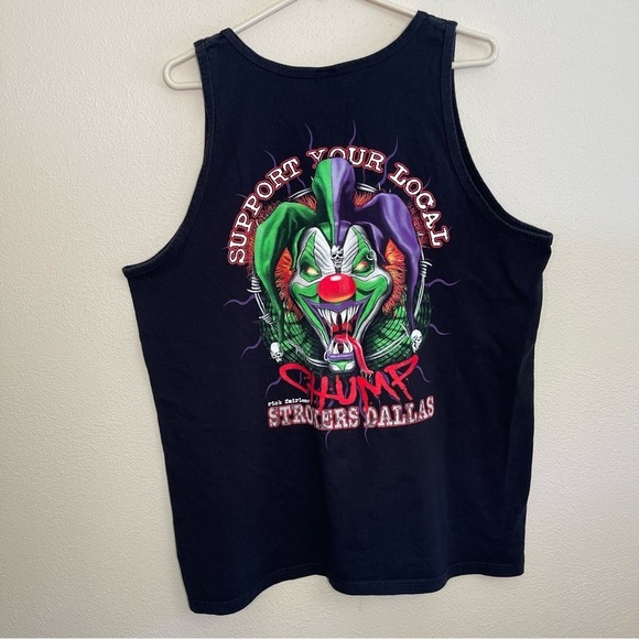 Strikers Dallas Motorcycle Shop Support Your Local Chump Men’s Tank Top - Picture 8 of 9